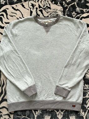 The Normal Brand Light Gray Crewneck with Heather Gray Trim